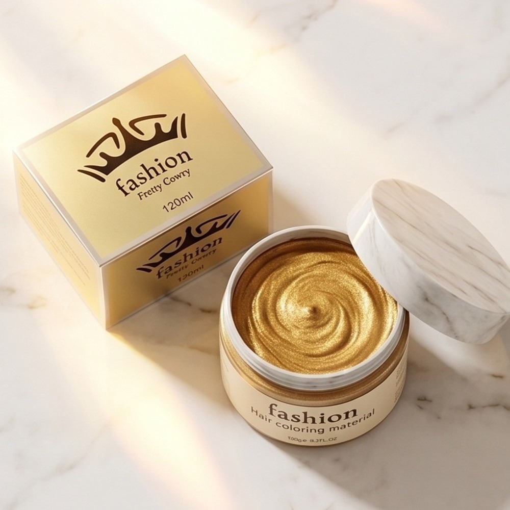 Pretty Cowry Fashion Gold Hair Coloring Material Wax Paste 120ml NIB